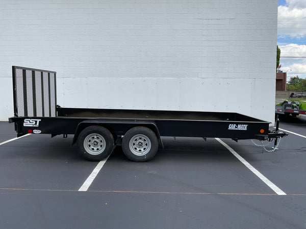 6′ X 16′ Car Mate Angle Iron HD Trailer (80″ WIDE) Solid Sides