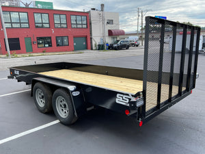6′ X 16′ Car Mate Angle Iron HD Trailer (80″ WIDE) Solid Sides