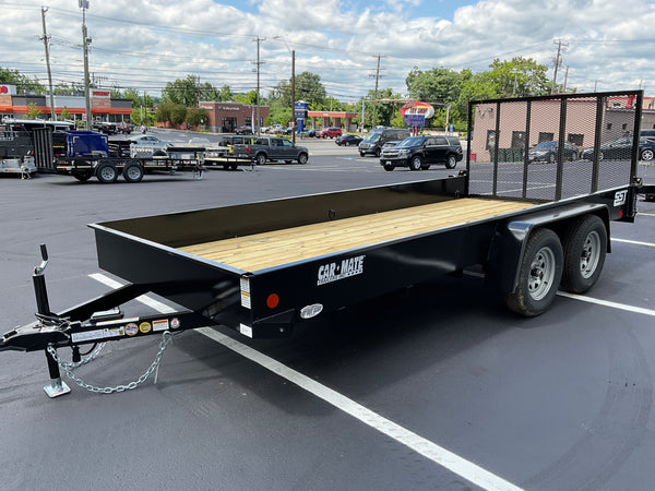 6′ X 16′ Car Mate Angle Iron HD Trailer (80″ WIDE) Solid Sides