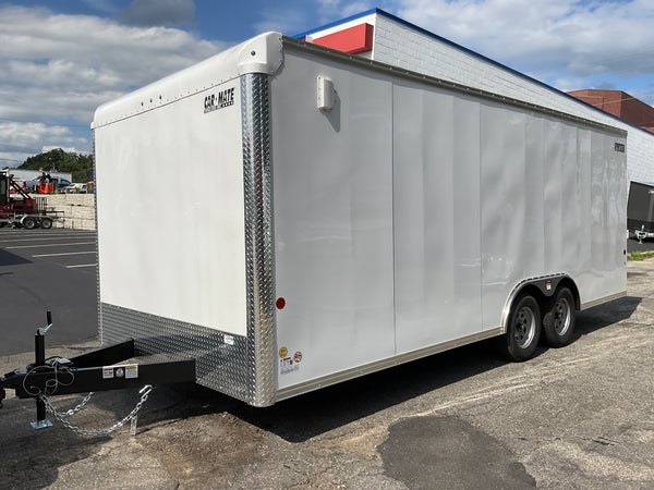 Enclosed Car Hauler Trailer 8.5'x20' WHITE Car Mate Sportster