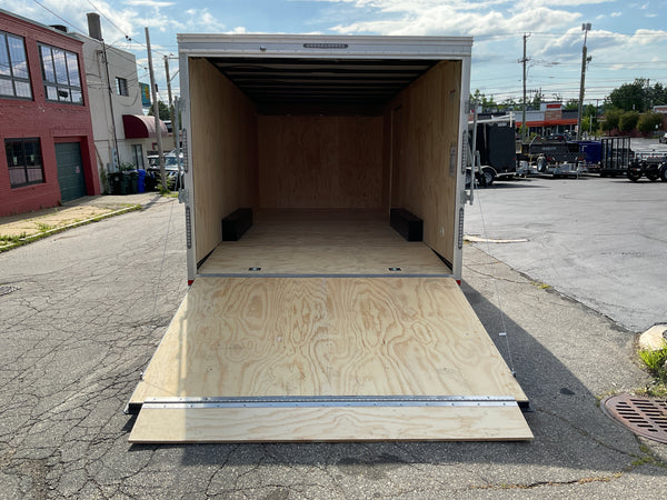 Enclosed Car Hauler Trailer 8.5'x20' WHITE Car Mate Sportster