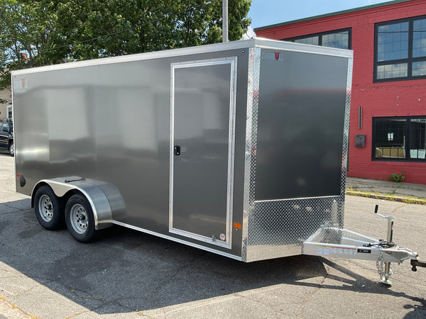 Durabull Trailers 7x16 Elite Charcoal Ramp Aluminum Cargo Trailer