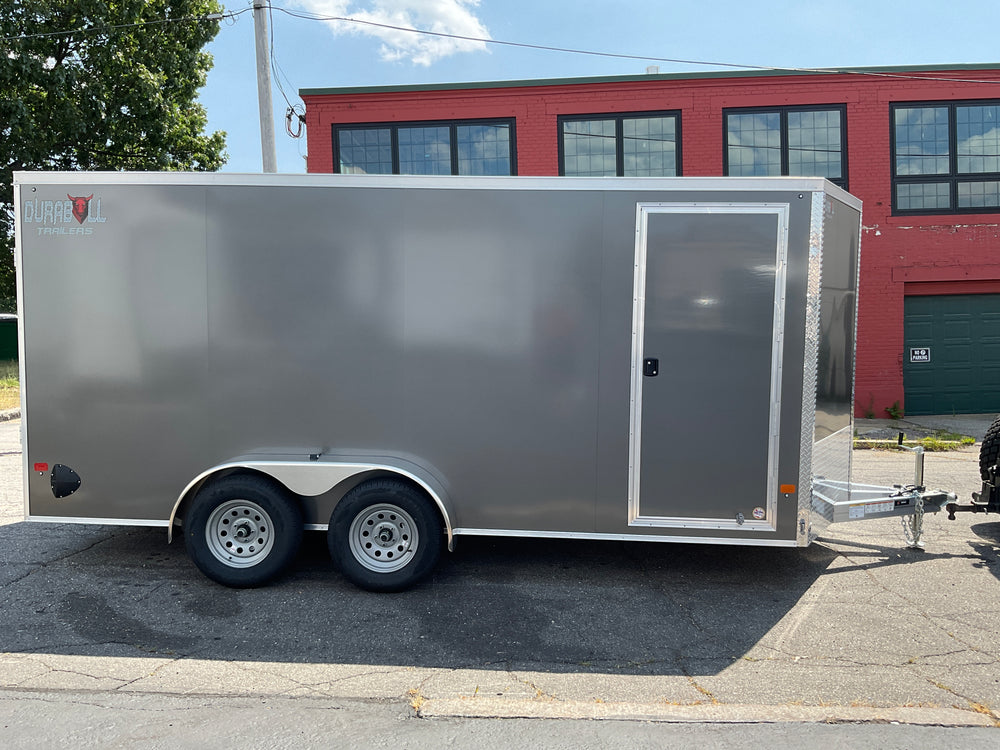 Durabull Trailers 7x16 Elite Charcoal Ramp Aluminum Cargo Trailer
