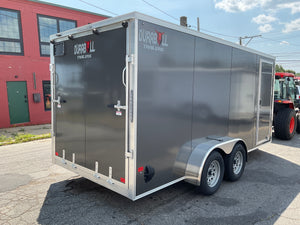 Durabull Trailers 7x16 Elite Charcoal Ramp Aluminum Cargo Trailer