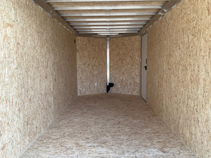 Aluminum Durabull Enclosed Contractor 7'x16'+2'V Barn Door with Ramps DuraBull Trailers