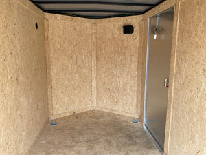 Enclosed Cargo Trailer 6'x12'+2'V Charcoal RAMP Covered Wagon Covered Wagon Trailers