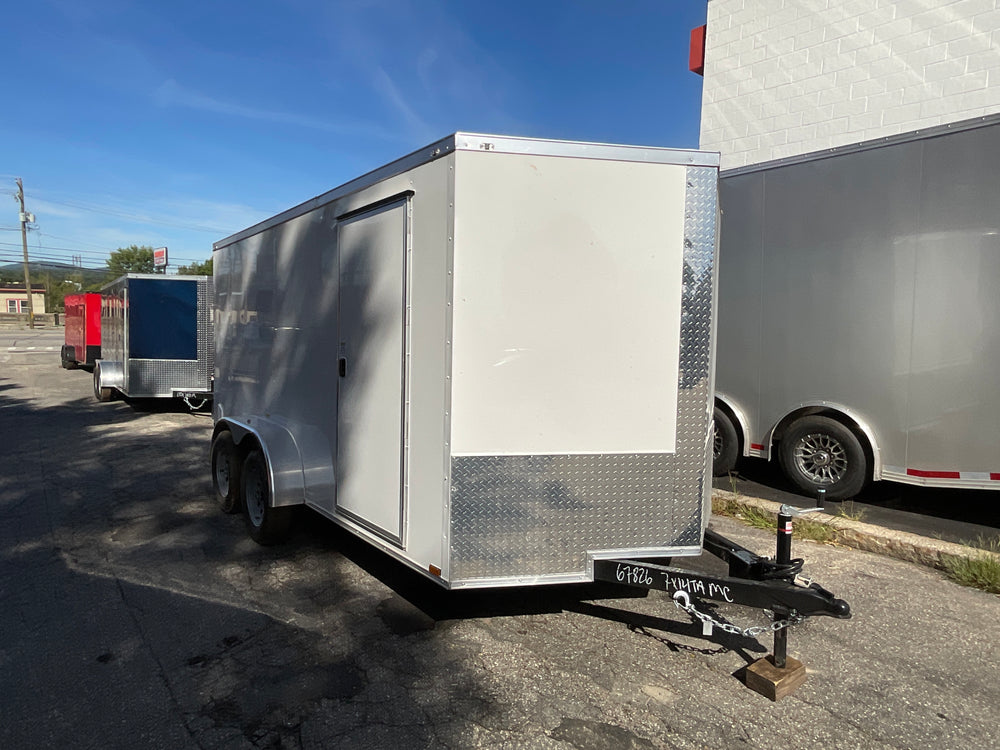 Panther Cargo Trailer 7'x14' White Barn Door Dual Axle
