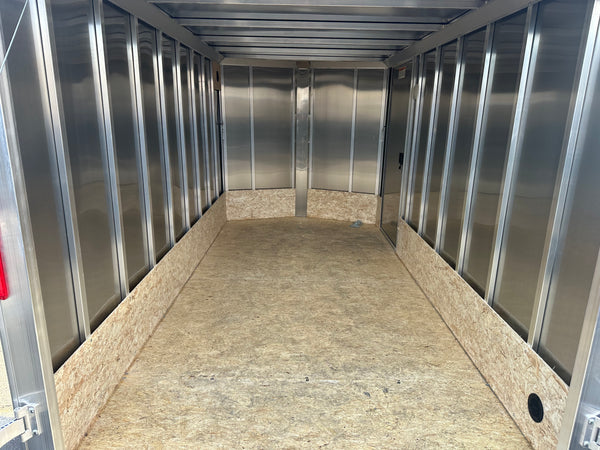 Enclosed Aluminum Cargo Trailer 6’x12′ Charcoal RAMP Alcom Xpress XLT Pro Series