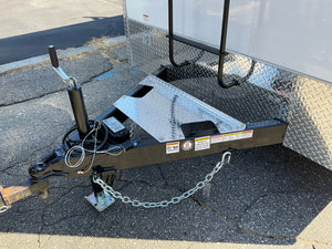 Enclosed Contractor Trailer 7'x16' White BARN CarMate 110v Light 12"up Car Mate Trailers
