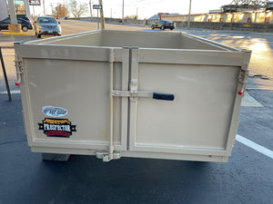 Prospector Trailers 4'x8' Manual Dump Trailer 2990 GVWR Tan Prospector Trailers