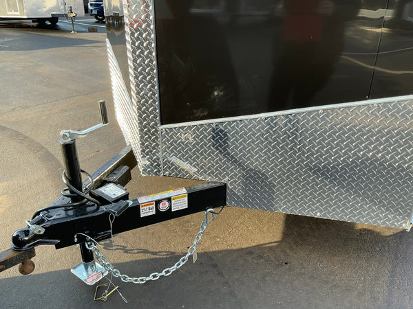 Enclosed Cargo Trailer 7'x14' Black Ramp Car Mate Avalanche Cargo 6"up Car Mate Trailers