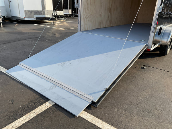 Enclosed Cargo Trailer 7'x14' Black Ramp Car Mate Avalanche Cargo 6"up Car Mate Trailers