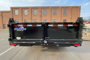 Dump Trailer 7'x16' Black Hawke 17000 GVWR with Ramps and Tarp Hawke Trailers