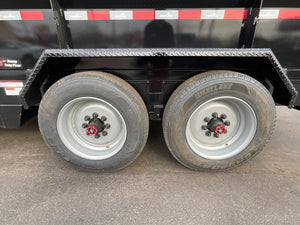 Dump Trailer 7'x16' Black Hawke 17000 GVWR with Ramps and Tarp Hawke Trailers