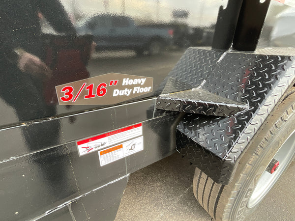 Dump Trailer 7'x16' Black Hawke 17000 GVWR with Ramps and Tarp Hawke Trailers