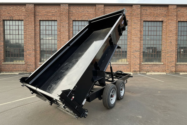 Dump Trailer 7'x16' Black Hawke 17000 GVWR with Ramps and Tarp Hawke Trailers