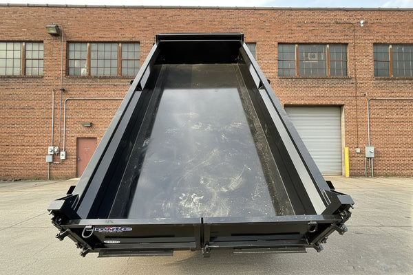 Dump Trailer 7'x16' Black Hawke 17000 GVWR with Ramps and Tarp Hawke Trailers