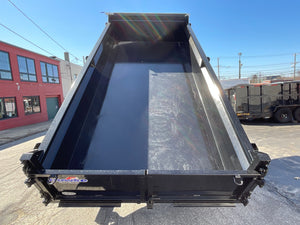 Dump Trailer 7'x16' Black Hawke 14000 GVWR with Ramps and Tarp Hawke Trailers
