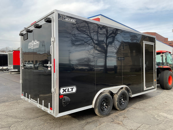 Xpress Enclosed 8.5X16 XLT PRO Black Ramp Door 7000# GVWR High Country Trailers