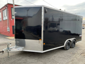 Xpress Enclosed 8.5X16 XLT PRO Black Ramp Door 7000# GVWR High Country Trailers