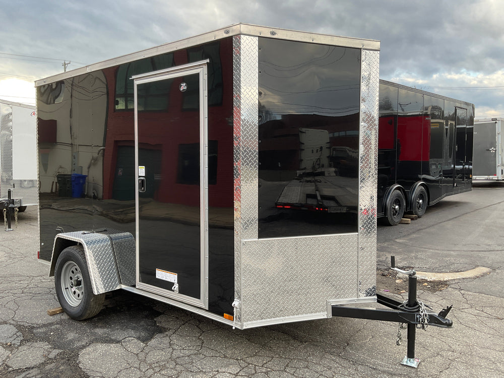 Enclosed Cargo Trailer 6'x10 BLACK RAMP Xtreme Cargo Single Axle Xtreme Cargo Trailers