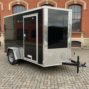 Enclosed Cargo Trailer 6'x10 BLACK RAMP Xtreme Cargo Single Axle Xtreme Cargo Trailers