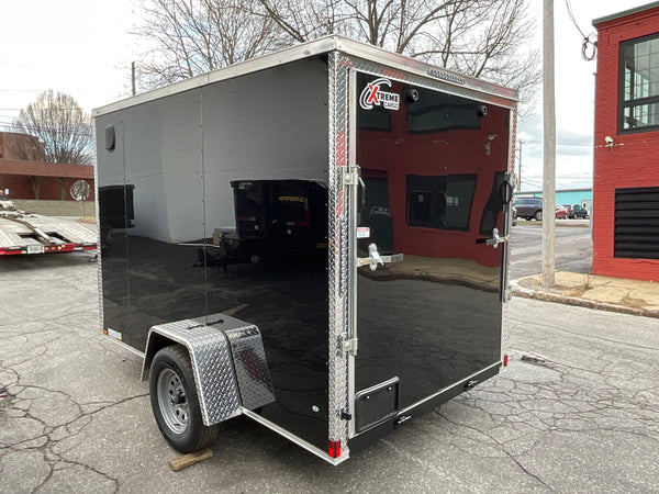 Enclosed Cargo Trailer 6'x10 BLACK RAMP Xtreme Cargo Single Axle Xtreme Cargo Trailers