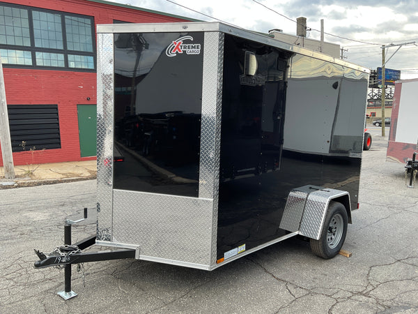 Enclosed Cargo Trailer 6'x10 BLACK RAMP Xtreme Cargo Single Axle Xtreme Cargo Trailers