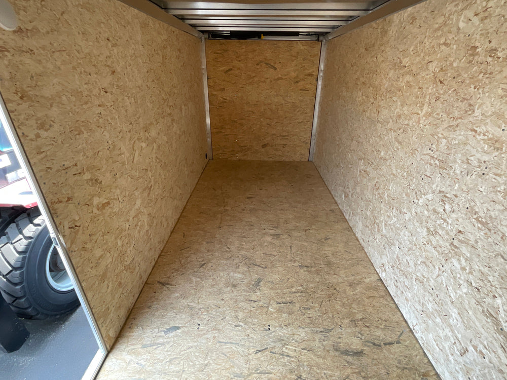 Enclosed Aluminum Cargo Trailer 7'x16' White Ramp Alcom Xpress XLT Series 9" Additional Height High Country Trailers