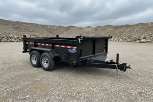 Dump Trailer 7'x12' Black Hawke 12000 GVWR with Ramps Hawke Trailers