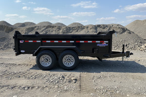 Dump Trailer 7'x12' Black Hawke 12000 GVWR with Ramps Hawke Trailers