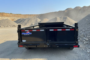 Dump Trailer 7'x12' Black Hawke 12000 GVWR with Ramps Hawke Trailers