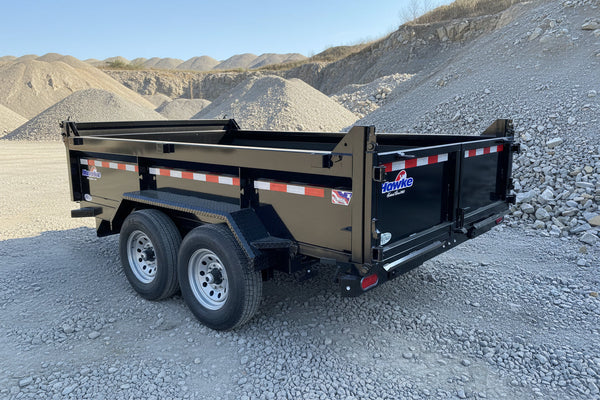 Dump Trailer 7'x12' Black Hawke 12000 GVWR with Ramps Hawke Trailers