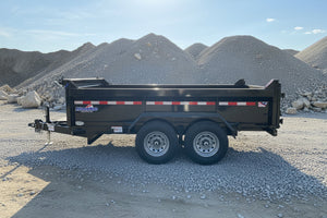 Dump Trailer 7'x12' Black Hawke 12000 GVWR with Ramps Hawke Trailers