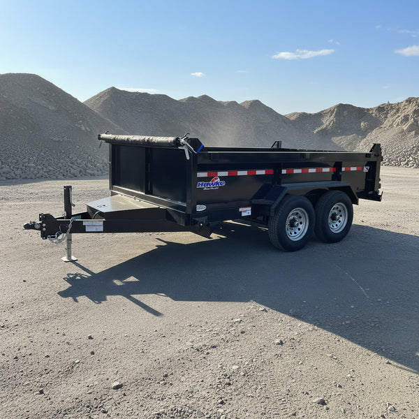 Dump Trailer 7'x12' Black Hawke 12000 GVWR with Ramps Hawke Trailers