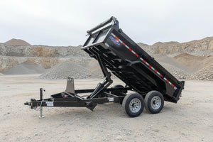 Dump Trailer 7'x12' Black Hawke 12000 GVWR with Ramps Hawke Trailers