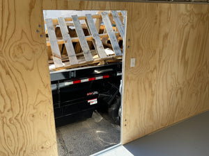 Enclosed Cargo Trailer 7'x16' Black Barn Door Car Mate 6'6" Interior Car Mate Trailers