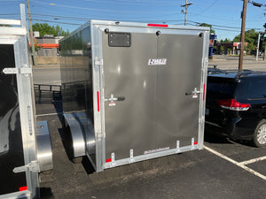 Enclosed 7x14 Cargo Trailer Charcoal EZ-Hauler Aluminum
