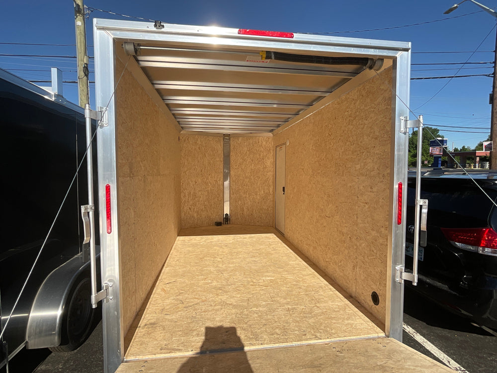 Enclosed 7x14 Cargo Trailer Charcoal EZ-Hauler Aluminum High Country Trailers