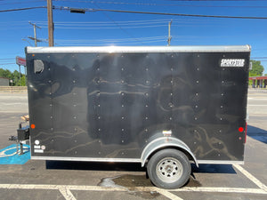 Enclosed Cargo Trailer 6'x12' Black RAMP Car Mate Cargo Car Mate Trailers
