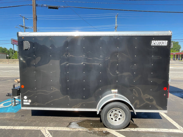 Enclosed Cargo Trailer 6'x12' Black RAMP Car Mate Cargo Car Mate Trailers