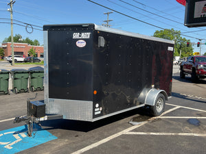 Enclosed Cargo Trailer 6'x12' Black RAMP Car Mate Cargo Car Mate Trailers