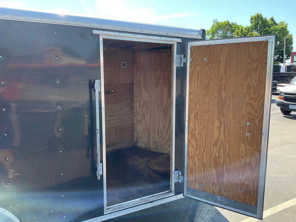 Enclosed Cargo Trailer 6'x12' Black RAMP Car Mate Cargo Car Mate Trailers