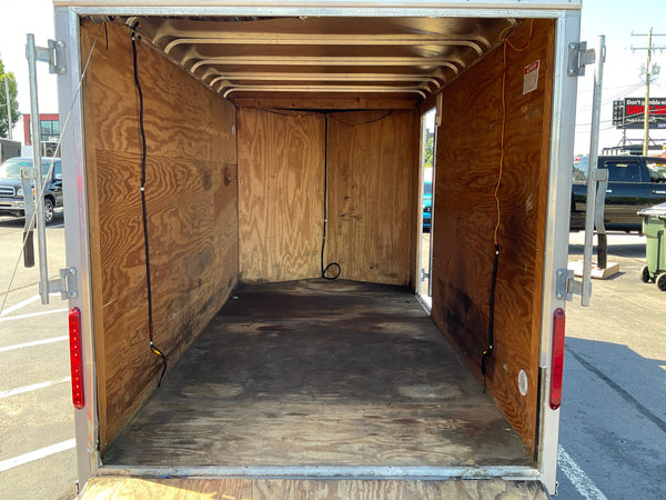Enclosed Cargo Trailer 6'x12' Black RAMP Car Mate Cargo Car Mate Trailers
