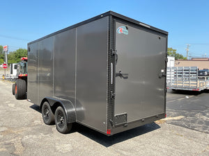 Enclosed Trailer 7'x16 Xtreme Cargo Charcoal Black Out 7' Interior