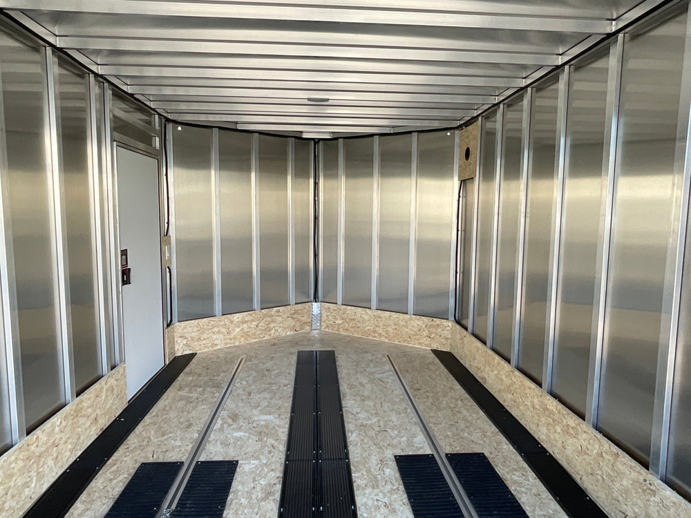 101"X12' Multi-Sport Durabull Snowmobile Trailer White 10" Extra Height DuraBull Trailers