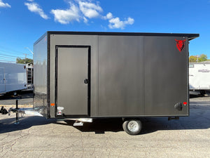 101"X12' Multi-Sport Durabull Snowmobile Trailer Charcoal 10" Extra Height Black-Out Rear Spoiler DuraBull Trailers