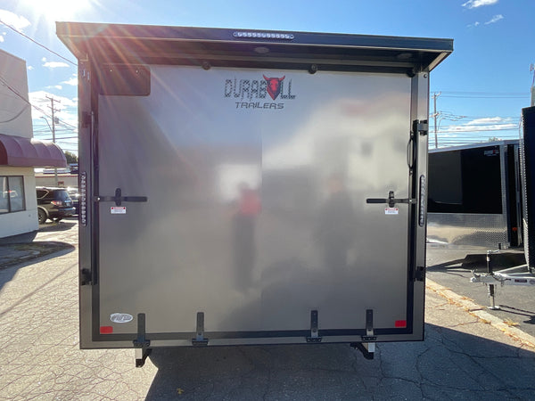 101"X12' Multi-Sport Durabull Snowmobile Trailer Charcoal 10" Extra Height Black-Out Rear Spoiler DuraBull Trailers