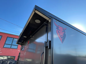 101"X12' Multi-Sport Durabull Snowmobile Trailer Charcoal 10" Extra Height Black-Out Rear Spoiler DuraBull Trailers