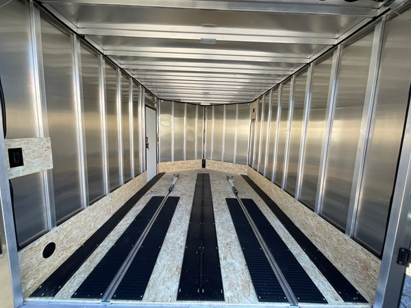 101"X12' Multi-Sport Durabull Snowmobile Trailer Charcoal 10" Extra Height Black-Out Rear Spoiler DuraBull Trailers